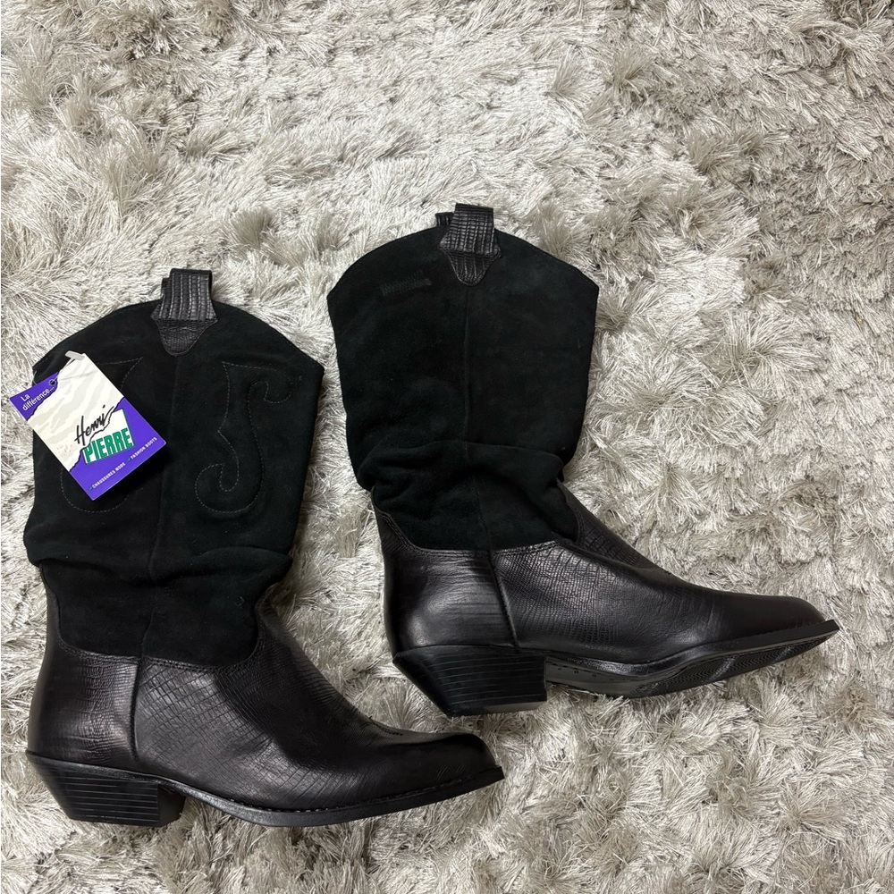 Henri Pierre Women's Black Western Boots sz8